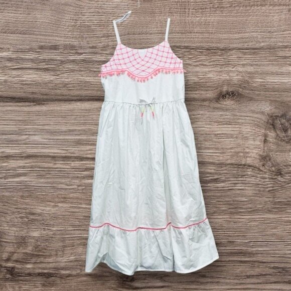 White Dress with Pink Accents size 12 - Picture 1 of 13